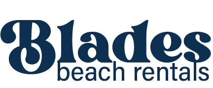 Blades Beach Rental Logo Dark Blue